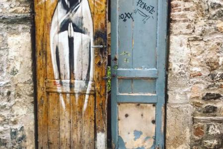 Street art of the Virgin Mary